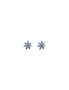 Broqueles de flor Bijoux Fp de plata p 925 zirconia