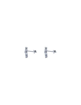 Broqueles de flor Bijoux Fp de plata p 925 zirconia