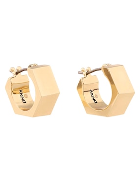 Arracadas hexagonal Dkny Paige con acabado brillante