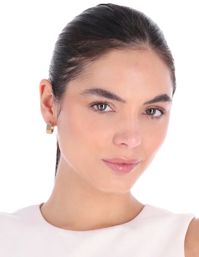 Arracadas hexagonal Dkny Paige con acabado brillante
