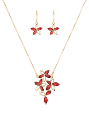 Aretes y collar de flor Anne Klein Stocking Stuffer Zirconia