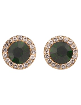Aretes de círculo Dkny con acabado pavé