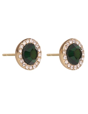 Aretes de círculo Dkny con acabado pavé