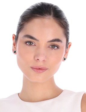 Aretes de círculo Dkny con acabado pavé
