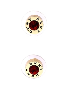 Aretes redondos Dkny con acabado pavé