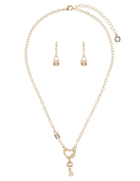 Aretes y collar Anne Klein zirconia