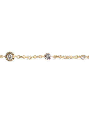 Pulsera Dkny Rivet logo con acabado pavé