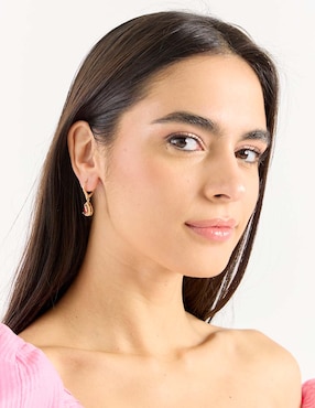 Aretes de gota Anne Klein con acabado pavé