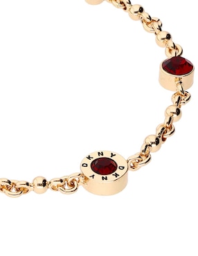 Pulsera Dkny Rivet Logo F25 con acabado pavé