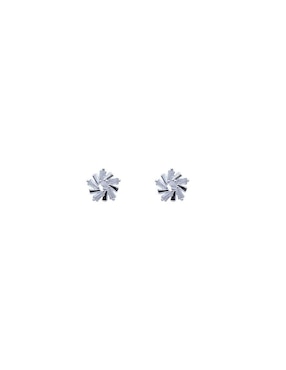 Broqueles de flor Bijoux Fp de plata p 925 zirconia