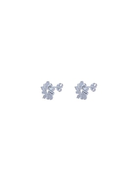 Broqueles de flor Bijoux Fp de plata p 925 zirconia