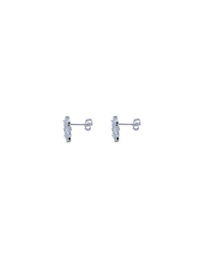 Broqueles de flor Bijoux Fp de plata p 925 zirconia