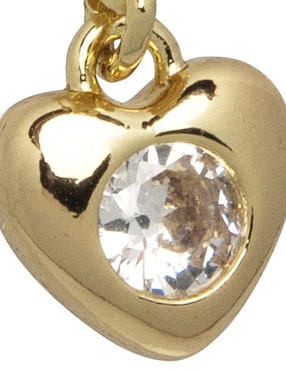 Huggies de corazón Horoz 18 k con acabado chapa de oro zirconia