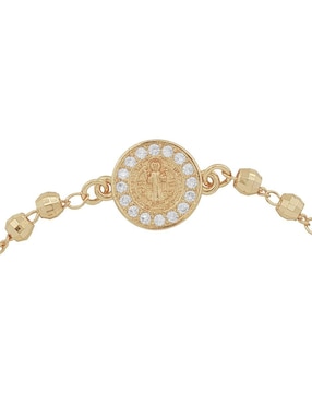 Pulsera Horoz 18 k con acabado chapa de oro