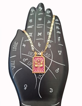 Collar con dije de signo zodiacal Nira Constelaciones de oro laminado