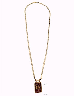 Collar con dije de signo zodiacal Nira Constelaciones de oro laminado
