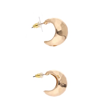 Aretes cortos de luna Nine West con acabado brillante