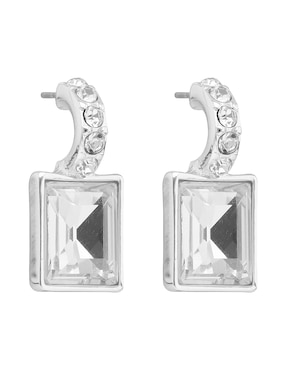 Aretes de rectángulo Nine West con acabado brillante