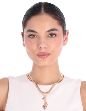 Collar de corazón Nine West Heart Trend 22 k