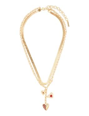 Collar de corazón Nine West Heart Trend 22 k