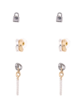 Set de aretes Nine West con acabado brillante