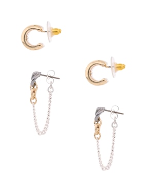 Set de aretes Nine West con acabado brillante