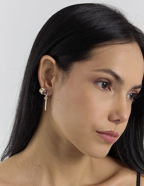 Set de aretes Nine West con acabado brillante