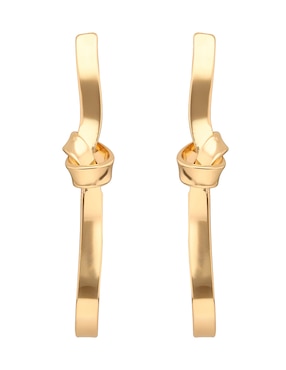 Aretes largos nine west con acabado brillante