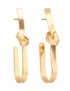 Aretes largos nine west con acabado brillante
