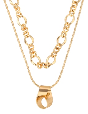 Collar de nudo Nine West Golden Ribbon