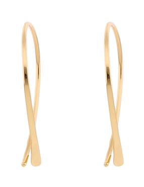 Aretes largos Lauren Ralph Lauren Cassandra con acabado brillante