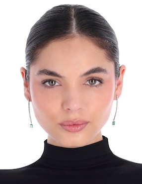 Aretes de rectángulo Lauren Ralph Lauren 22 k con acabado brillante