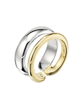 Anillo circular Mink P 925 de plata brillante