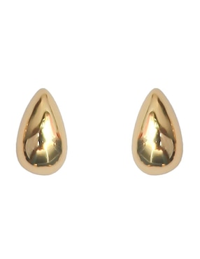 Aretes cortos de gota Sofia Blum de plata P 925 con acabado chapa de oro