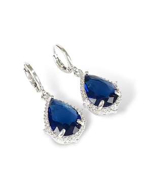 Aretes y collar de gota Og zirconia