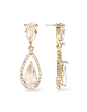 Aretes y collar de gota Og zirconia