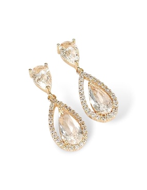 Aretes y collar de gota Og zirconia