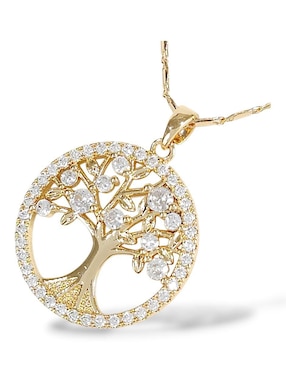 Aretes y collar de árbol Og zirconia