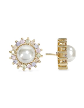 Aretes y collar circulares Og perla de cristal