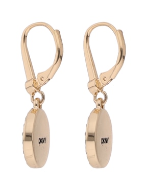 Aretes cortos circulares Dkny con acabado brillante circonita