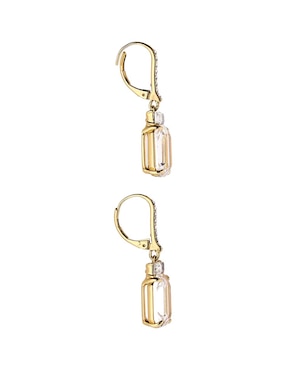 Aretes de rectángulo Lauren Ralph Lauren con acabado pavé cristal