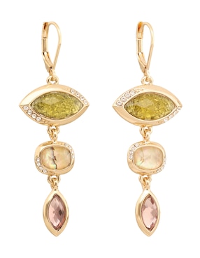 Aretes largos Anne Klein con acabado pavé