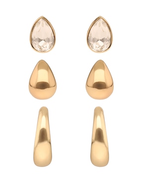 Set de aretes DKNY Josie con acabado pavé