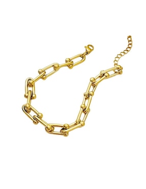 Pulsera Moon de oro laminado 8 k con acabado pulido
