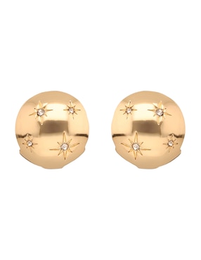 Aretes cortos Anne Klein Shimmer & Shine con acabado brillante circonita