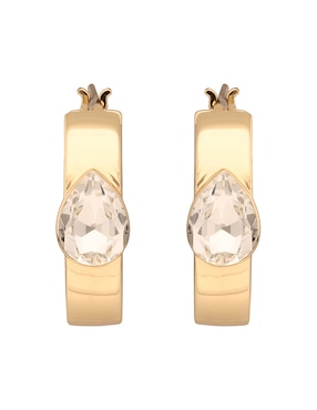Aretes cortos DKNY Josie con acabado pavé