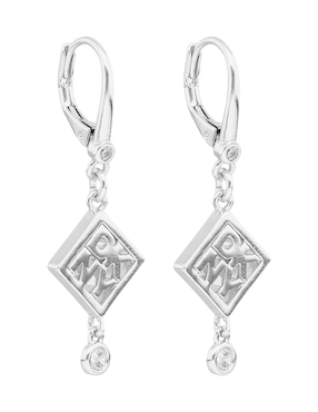 Aretes cortos de rombo Dkny Kalina con acabado brillante circonita