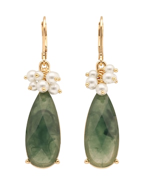 Aretes cortos Anne Klein Glacial Glow con acabado esmaltado zirconia cúbica