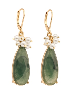 Aretes cortos Anne Klein Glacial Glow con acabado esmaltado zirconia cúbica