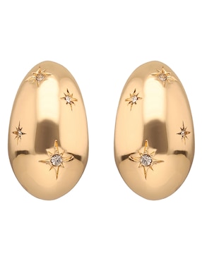 Aretes cortos Anne Klein Shimmer & Shine con acabado brillante circonita
